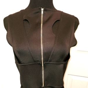 Black crop top with cut outs